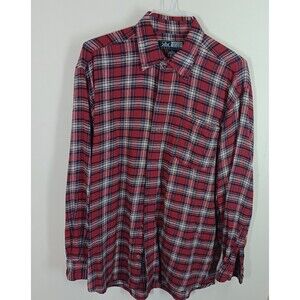 Canyon Guide Outfitters Red  Flannel Long Sleeve Button Down Shirt Size XL